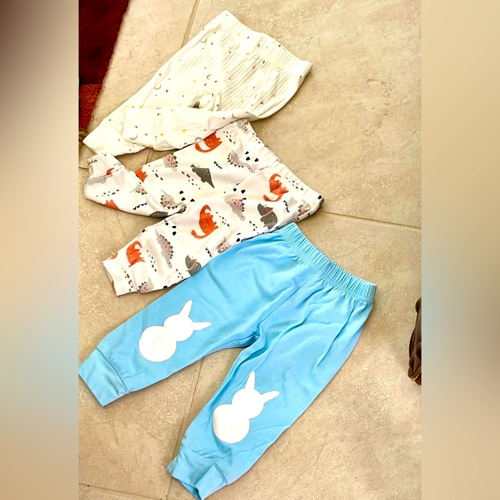 Lot of 3~Baby Pants with Bunny and Fox Designs NEW 3-6 Months Carters/BabyVuews